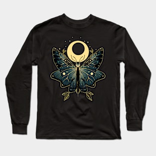 Witchy Celestial Moth Long Sleeve T-Shirt